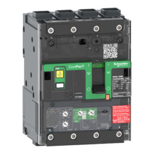 Schneider C11E44V100L | Circuit breaker ComPacT NSXm E (16kA at 415VAC), 4 Poles 4d, 100A rating Micrologic 4.1 trip unit, EverLink connectors