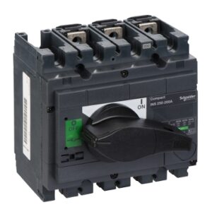 31102 | switch disconnector, Compact INS250-200 , 160 A, standard version with black rotary handle, 3 poles