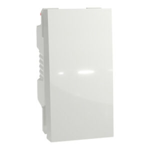 Schneider NU310618 | Push-button, New Unica, + NO push-button, 10A, 1 module, screwless terminals, untreated, IP4X, white