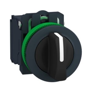 XB5FD33 | Selector switch flush mounted, plastic, black, Ø30, 3 positions, stay put, 2 NO