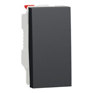 Schneider NU310654 | Push button switch, New Unica, + NO push-button, 10A, 1 module, anthracite