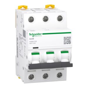 Schneider A9F77332  | Miniature circuit-breaker, Acti9 iC60N, 3P, 32 A, C curve, 6000 A (IEC 60898-1), 10 kA (IEC 60947-2)