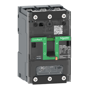 Schneider C12N3TM125B | Circuit breaker, ComPacT NSXm 160N, 50kA/415VAC, 3 poles, TMD trip unit 125A, lugs/busbars