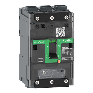 Schneider C11N3TM100L | circuit breaker ComPacT NSXm N (50 kA at 415 VAC), 3P 3d, 100 A rating TMD trip unit, EverLink connectors