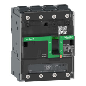 Schneider C11H6TM100L | Circuit breaker, ComPacT NSXm 160H, 70kA/415VAC, 4 poles 3D (neutral not protected), TMD trip unit 100A, EverLink lugs