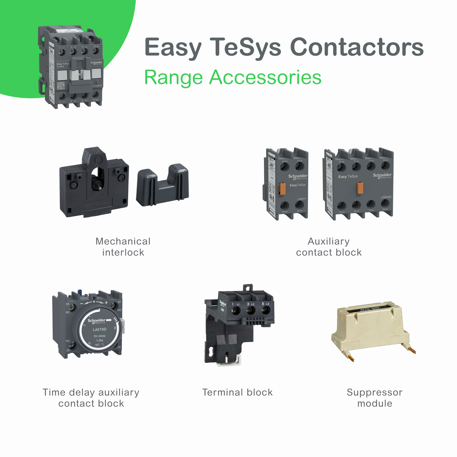 Schneider LC1E0901M7 | Contactor,Easy TeSys Control,LC1E,3P(3NO),AC-3/AC-3e,<=440V,9A,220V AC coil,50/60Hz,1NC auxiliary contact - Image 4