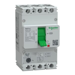 G20F3A160 | Circuit breaker, GoPact MCCB 200, 3 poles, 36kA at 415VAC, 160A rating, TMD trip unit, adjustable thermal protection