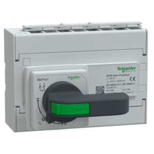 Schneider GM10D4N1004BEE | Manual transfer switch, GoPact MTS 100, 4 poles, 100A, 415VAC 50/60Hz, extended rotary handle, open transition