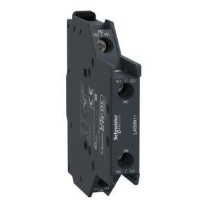 LAD8N11 | Auxiliary contact block, TeSys D, 1NO + 1NC, side mounting, screw terminals