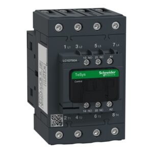 LC1DT60AM7 | TeSys D contactor - 4P(4 NO) - AC-1 - <= 440 V 60 A - 220 V AC 50/60 Hz coil