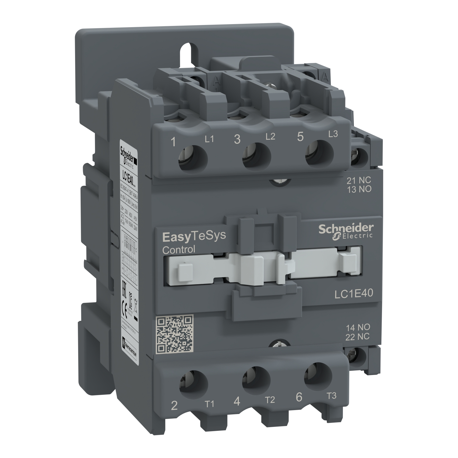 Schneider LC1E40M7 | Contactor,Easy TeSys Control,LC1E,3P(3NO),AC-3/AC-3e,<=440V,40A,220V AC coil,50/60Hz