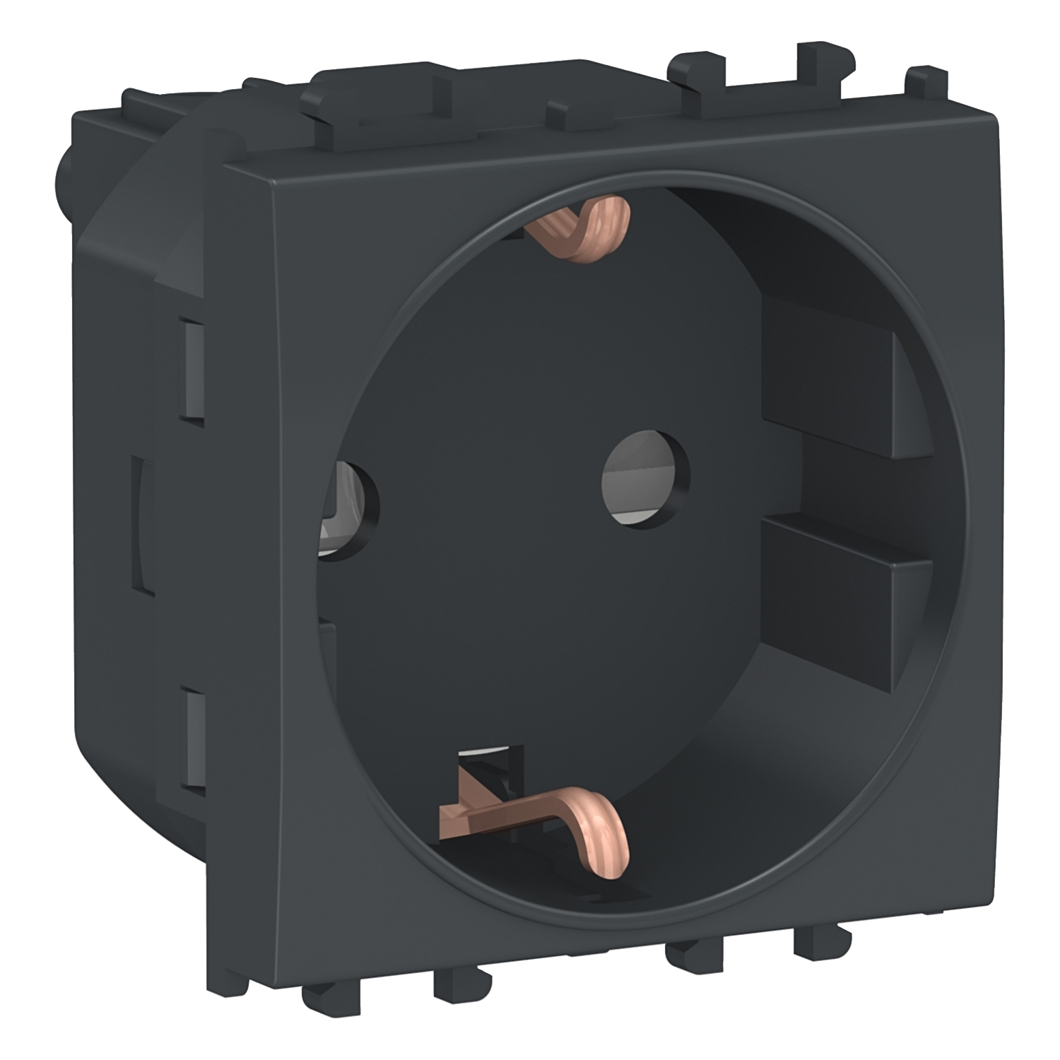 Schneider LMR5210003 | Easy Styl - 2 modules Side earth Socket Outlet - Black
