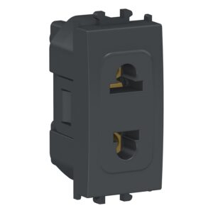 Schneider LMR5510003 | Easy Styl - 1 module Euro-US Socket Outlet - Black