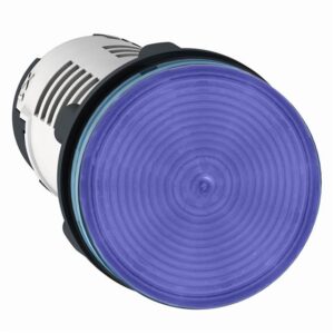 XB7EV06BP | Monolithic pilot light, Harmony XB7, plastic, blue, 22mm, integral LED, 24V AC DC