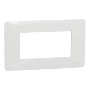 Schneider NU210418 | Cover frame, New Unica, 1 gang, 4 modules, white