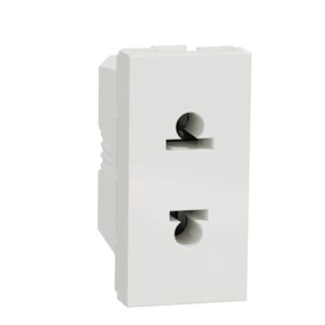 NU302018 | Socket-outlet, New Unica, 2P, 16A, Euroamerican, white
