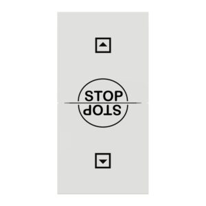 NU310818SC | Roller blind pushbutton switch, New Unica, 10 AX, 250 V, AC, 1 module, white