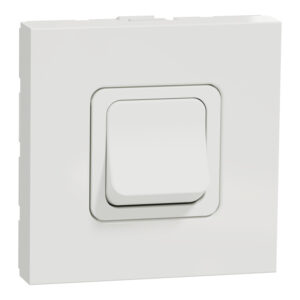 Schneider NU322518 | Switch, New Unica, mechanism, 2-pole 1-way, 20A, 2 modules, screw terminals, untreated, IP4X, white