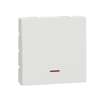 NU323218S | Switch, New Unica, mechanism, 1-pole 1-way, 32A, 2 modules, screw terminals, untreated, IP4X, white