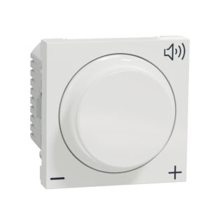NU360218 | Volume control, New Unica, 12V, 2 modules, white