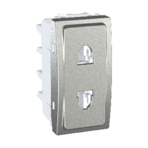 Schneider MGU3.021.30 | Unica Top/Class - 1 S.O. - 2P, shutters, EU/US - 1 m - aluminium