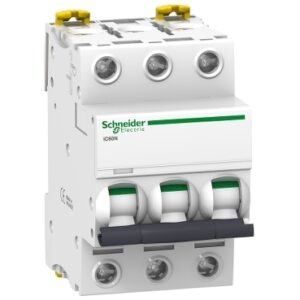 Schneider A9F77340 Acti9 40 A |Miniature circuit-breaker, Acti9 iC60N, 3P, 40 A, C curve, 6000 A (IEC 60898-1), 10 kA (IEC 60947-2)