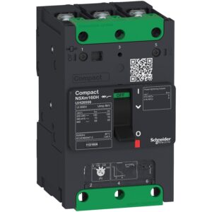 Schneider LV426454 | circuit breaker ComPact NSXm N (50 kA at 415 VAC), 3P 3d, 50 A rating TMD trip unit, compression lugs and busbar connectors