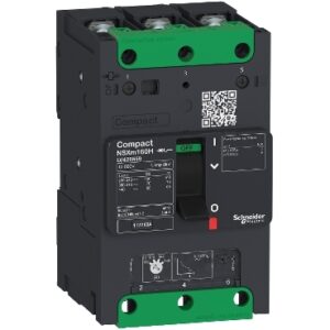 Schneider LV426359 | circuit breaker ComPact NSXm F (36 kA at 415 VAC), 3P 3d, 160 A rating TMD trip unit, compression lugs and busbar connectors