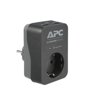 PME1WU2B-GR | APC Essential SurgeArrest 1 Outlet 2 USB Ports Black 230V Germany