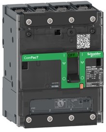 Schneider C11N6TM025B | Circuit breaker ComPacT NSXm N (50kA at 415VAC), 4 Poles 3d, 25A rating TMD trip unit, compression lugs and busbar connectors