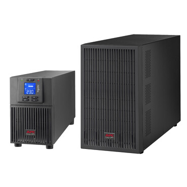 Schneider SRV3KIL UPS | APC Easy UPS On-Line, 3kVA/2400W, Tower, 230V, 6x IEC C13 + 1x IEC C19 outlets, Intelligent Card Slot, LCD, Extended runtime - Image 2