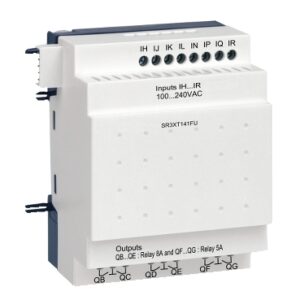 Schneider SR3XT141FU | discrete I/O extension module - 14 I O - 100..240 V AC - for Zelio Logic