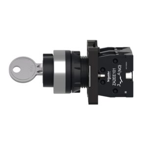 XA2EG63 | Key selector switch - Ø22 - 2 positions - spring return - 2NO