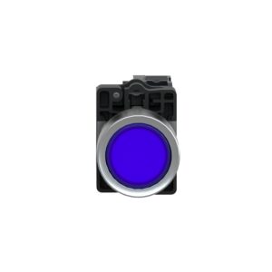 XA2EW36M1 | Complete illuminated push button, Easy Harmony XA2, plastic, flush, blue, 22mm, spring return, 220V AC, 1NO