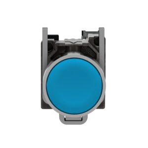 XB4BA61 | Push button, metal, flush, blue, Ø22, spring return, unmarked, 1 NO