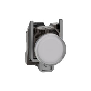 XB4BV61 | Pilot light, metal, white, Ø22, plain lens with BA9s bulb, <= 250 V