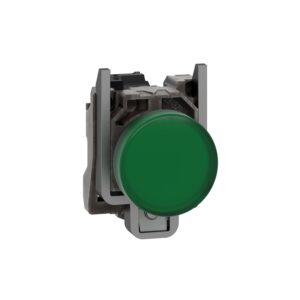 XB4BVM3 | Pilot light, metal, green, Ø22, plain lens with integral LED, 230...240 VAC