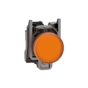 XB4BVM5 | Pilot light, metal, orange, Ø22, plain lens with integral LED, 230...240 VAC