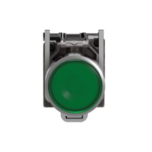 XB4BW33B5 | Illuminated push button, metal, flush, green, Ø22, spring return, 1 NO + 1 NC 24 V AC/DC
