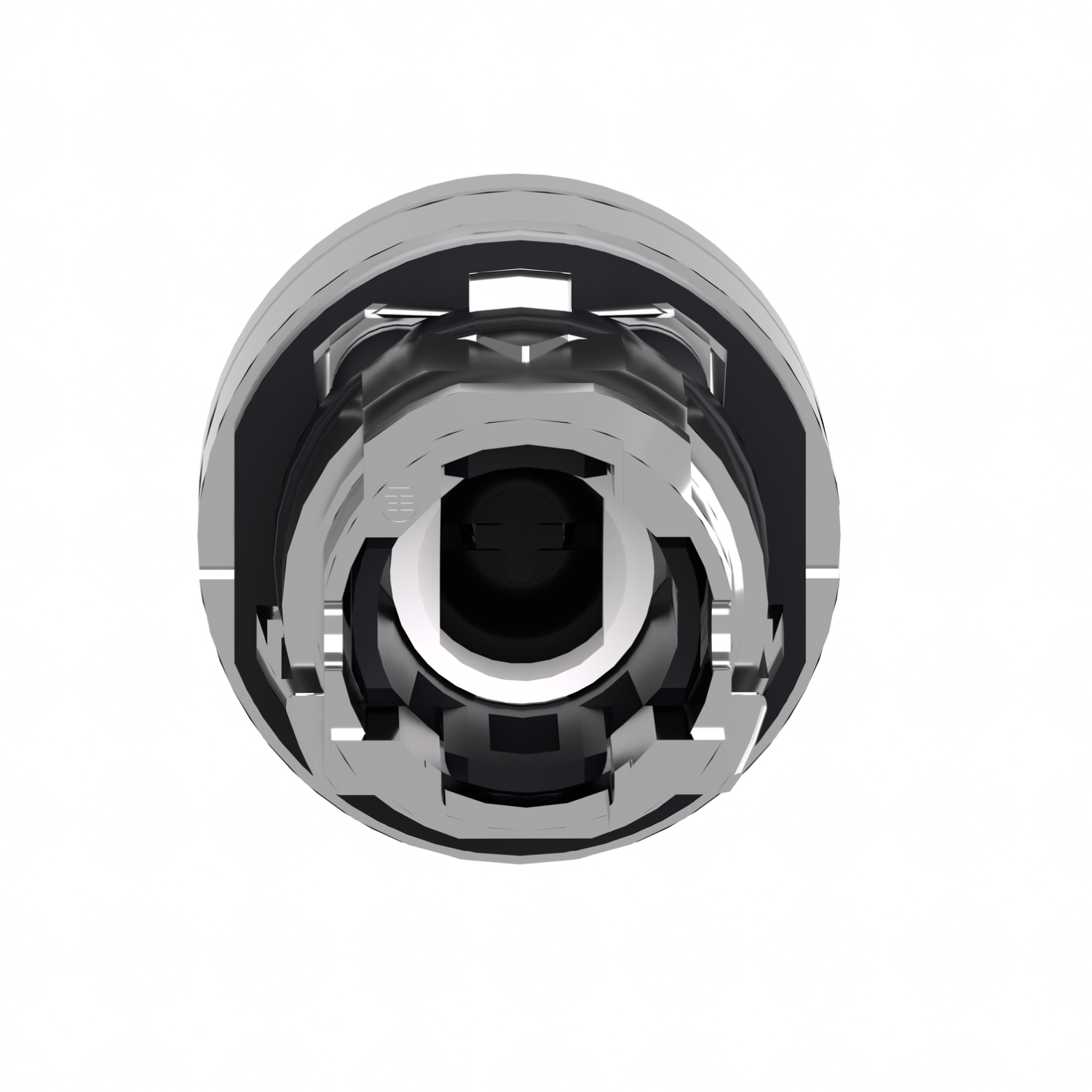 ZB4BA18 | Illuminated push button head, metal, flush, white, Ø22, spring return, integral LED, for insertion legend, unmarked - Image 2