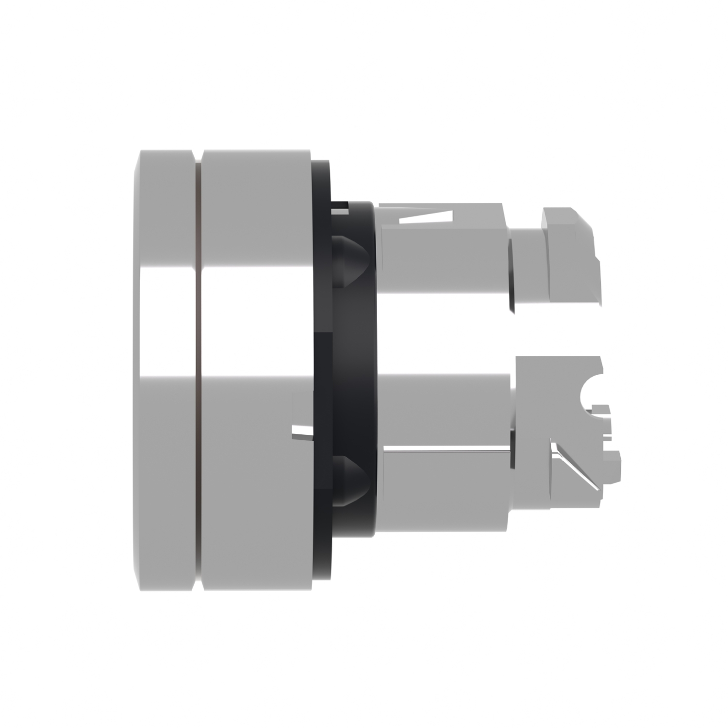 ZB4BA18 | Illuminated push button head, metal, flush, white, Ø22, spring return, integral LED, for insertion legend, unmarked - Image 3
