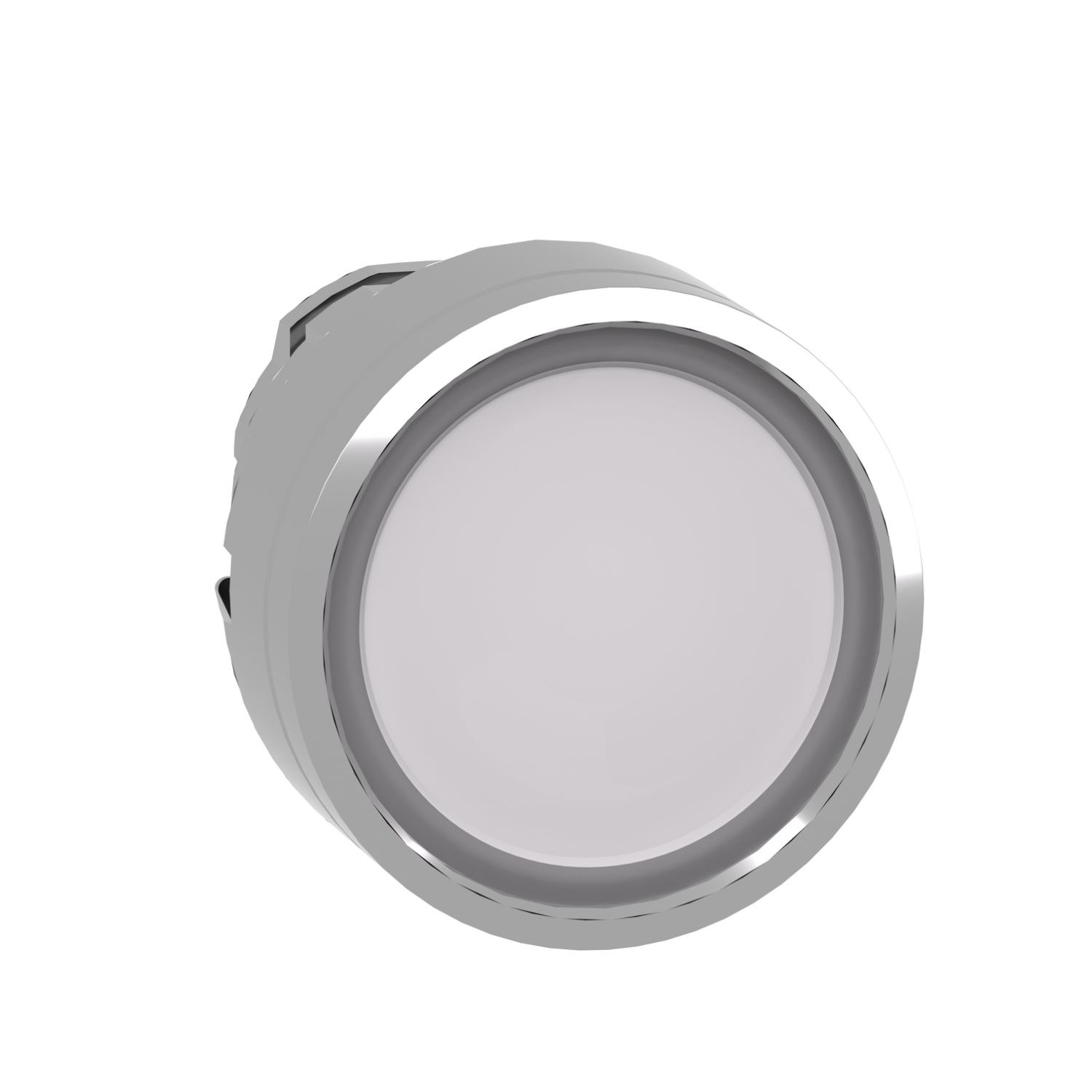 ZB4BA18 | Illuminated push button head, metal, flush, white, Ø22, spring return, integral LED, for insertion legend, unmarked - Image 5