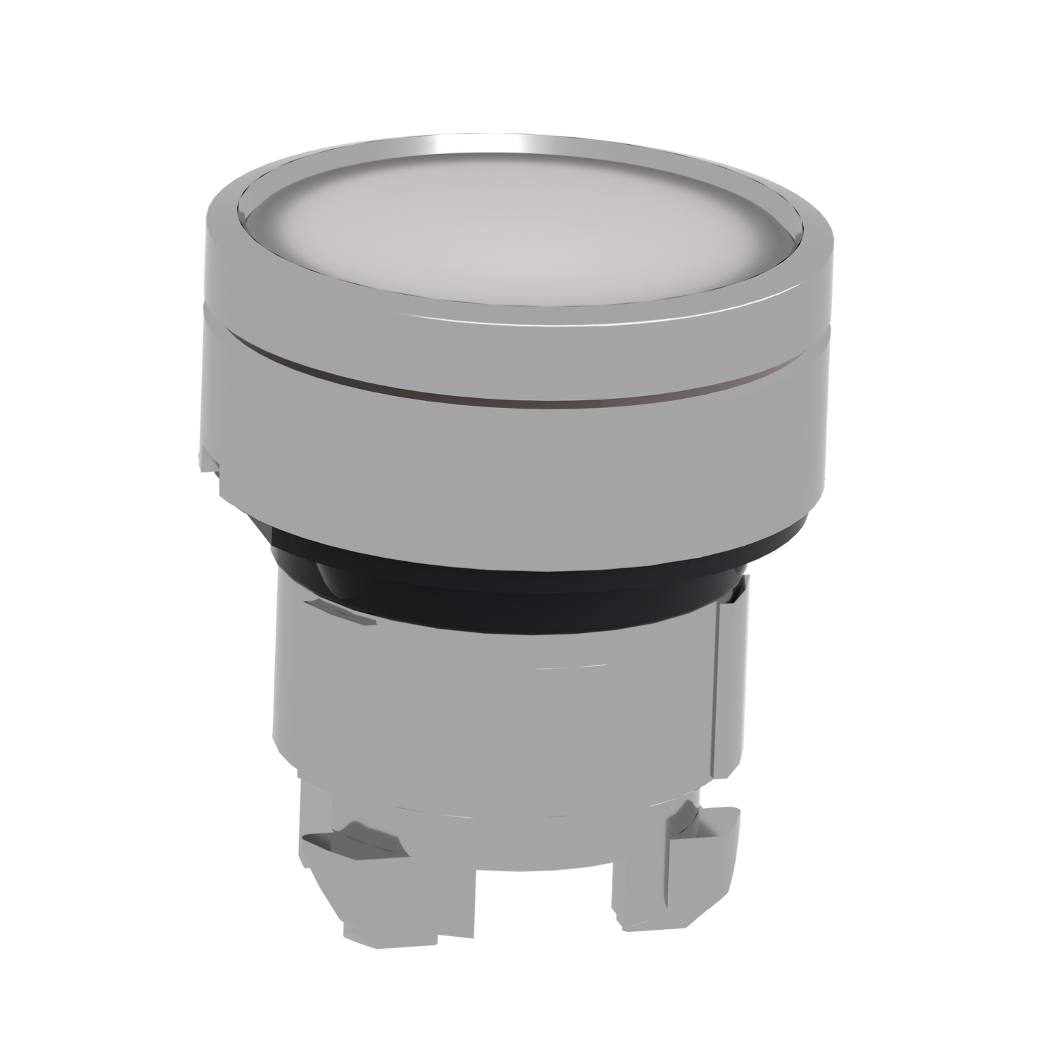 ZB4BA18 | Illuminated push button head, metal, flush, white, Ø22, spring return, integral LED, for insertion legend, unmarked - Image 6