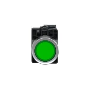 XA2EW33B1 | Green flush complete illum push-button - Ø22 - flush - 24V AC/DC - 1NO