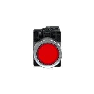 XA2EW34M1 | Red flush complete illum push-button - Ø22 - flush - 220V AC - 1NO