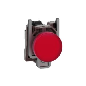 XB4BVG4 | Pilot light, metal, red, Ø22, plain lens with integral LED, 110…120 VAC