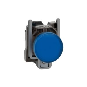 XB4BVM6 | Pilot light, metal, blue, Ø22, plain lens with integral LED, 230...240 VAC