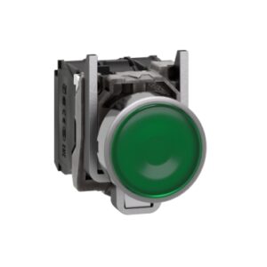 XB4BW33G5 | Green flush complete illum pushbutton Ø22 spring return 1NO+1NC 110...120V