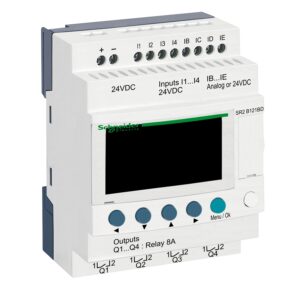 SR2B121BD | compact smart relay Zelio Logic - 12 I O - 24 V DC - clock - display