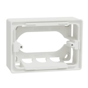 Schneider NU810318 | Surface box, New Unica, 3 modules, 4 knock outs holes, white